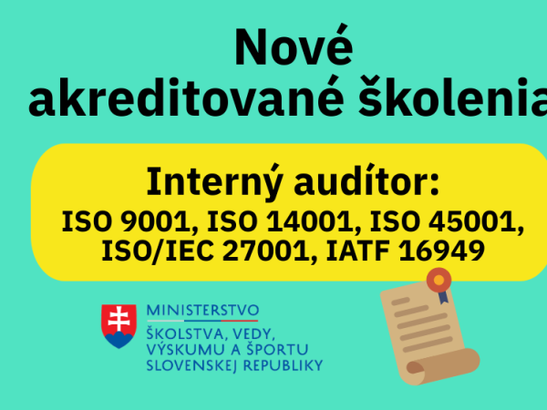 Opäť nové akreditované školenia MŠVVaŠ SR