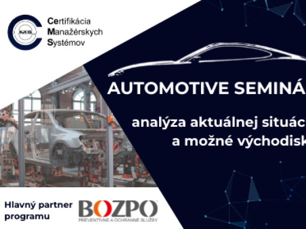 Automotive seminár - Analýza aktuálnej situácie a možné východiská