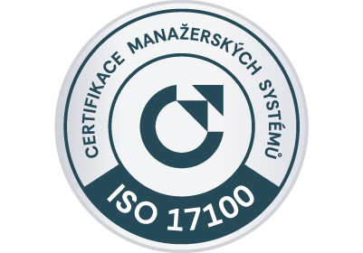 vzor certifikačnej známky ISO 17100 od CeMS