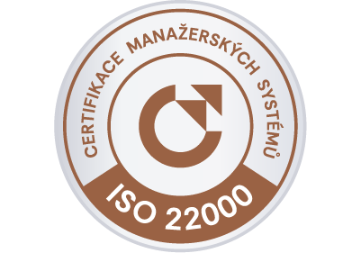 vzor certifikačnej známky ISO 22000 od CeMS