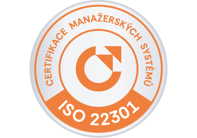 vzor certifikačnej známky ISO 22301 od CeMS