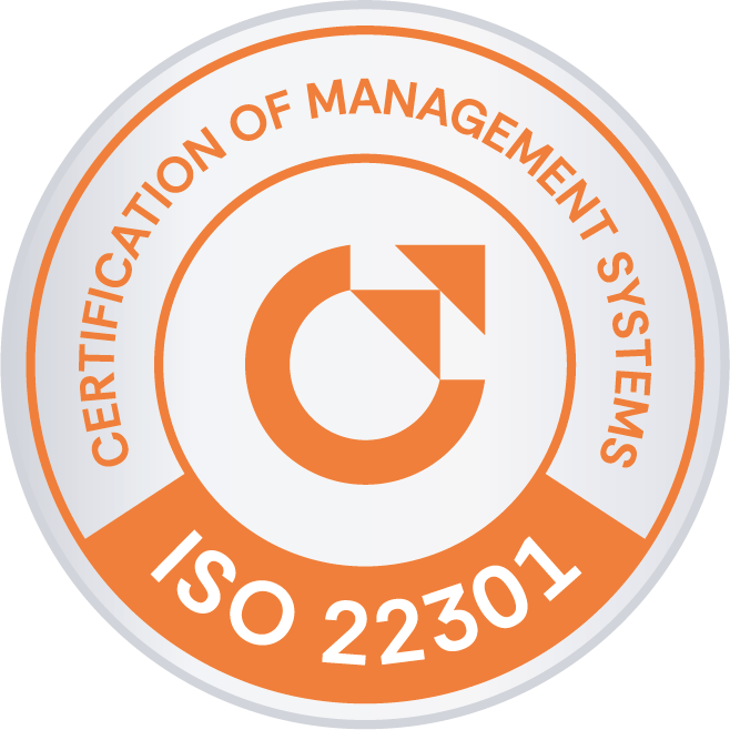 certification mark ISO 22301 by CeMS