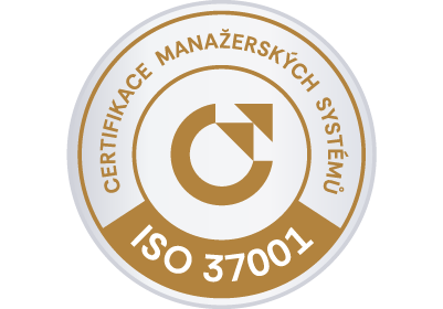 vzor certifikačnej známky ISO 37001 od CeMS
