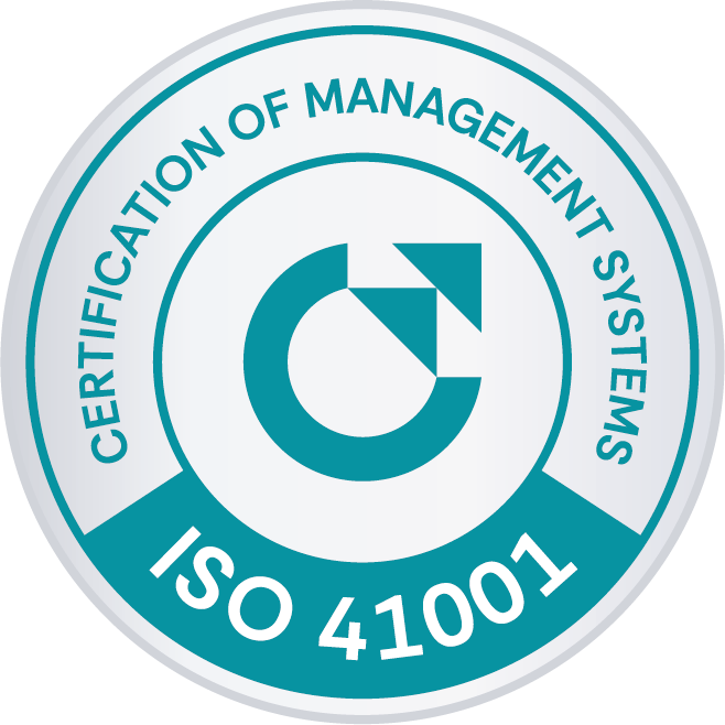 vzor certifikačnej známky ISO 41001 od CeMS