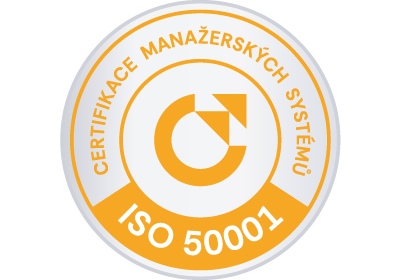 vzor certifikačnej známky ISO 50001 od CeMS