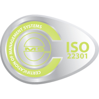 certification mark ISO 22301 by CeMS