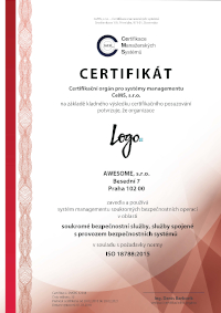 certifikát ISO 18788