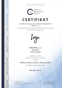 certifikát ISO 9001